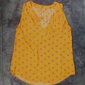 OLD NAVY YELLOW FLORAL TANK TOP